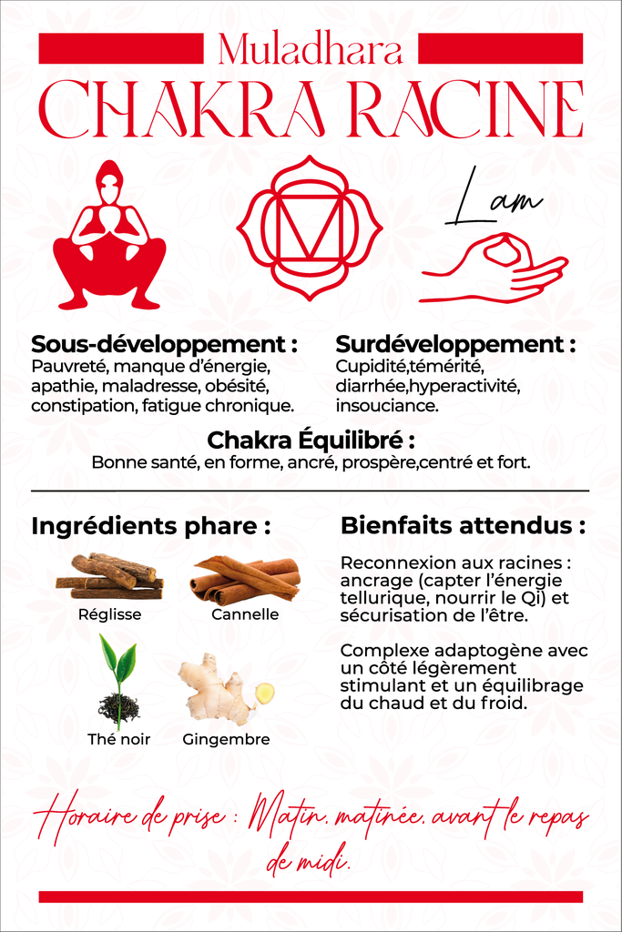 Thé Bio Chakra Racine – Ancrage et Énergie