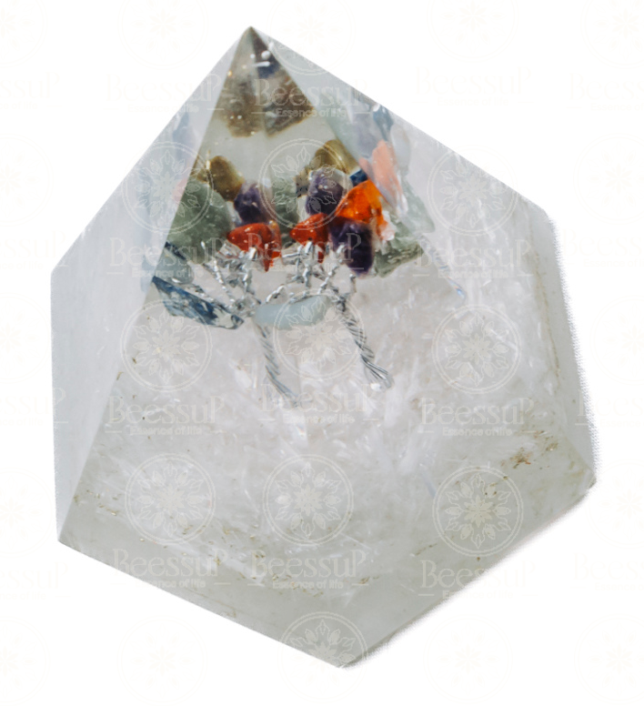 Orgonite Hexagonale - Équilibre & Lumière