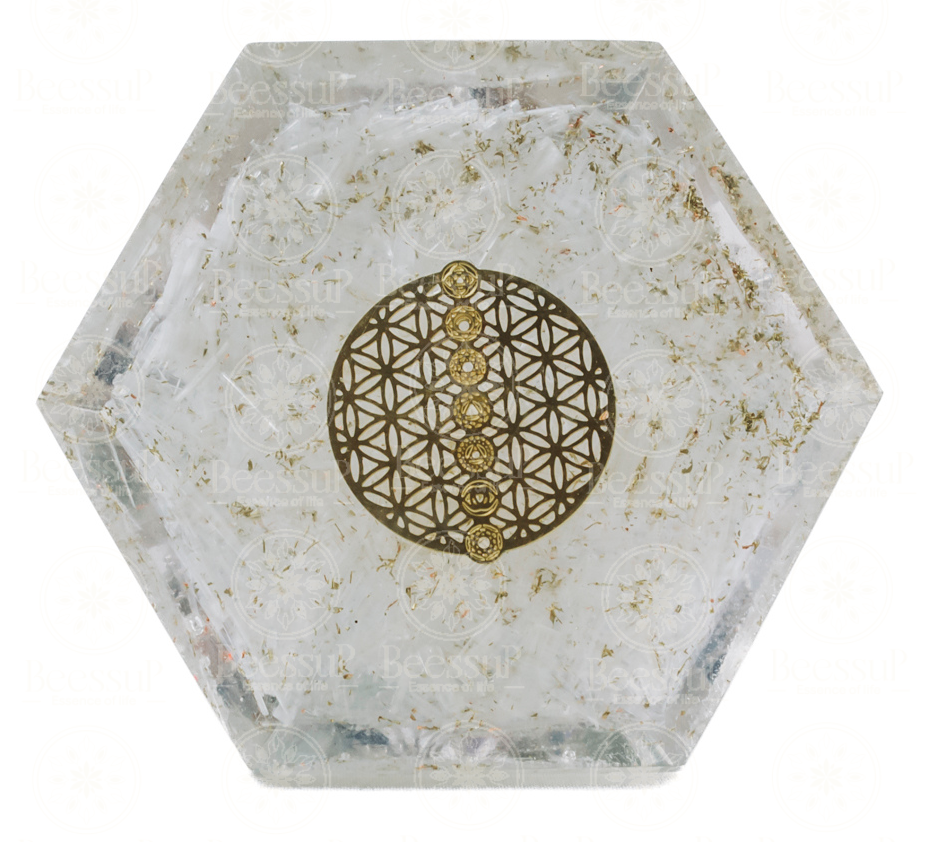 Orgonite Hexagonale - Équilibre & Lumière