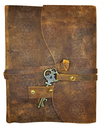 Cuaderno artesanal íntimo con llave vintage