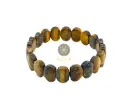 Pulsera facetada con ojo de tigre