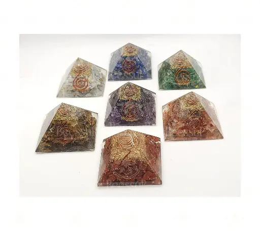 Set de 7 Orgonites Chakra Moyennes